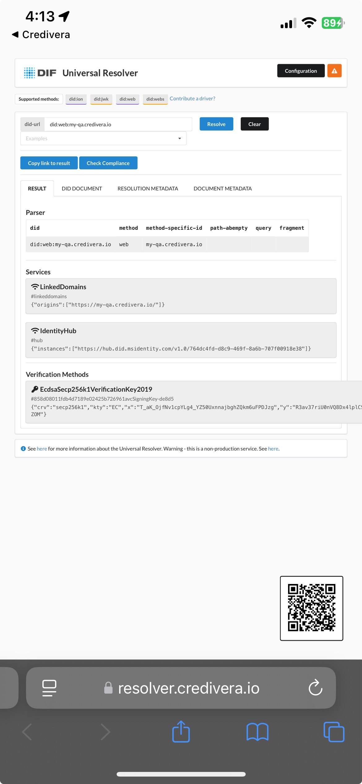 Requestor View Verifying the requestor